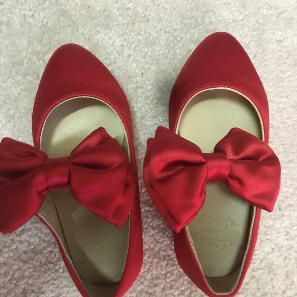 Janie and jack bundle - red shoes and NWT black dress 12-18 month dress